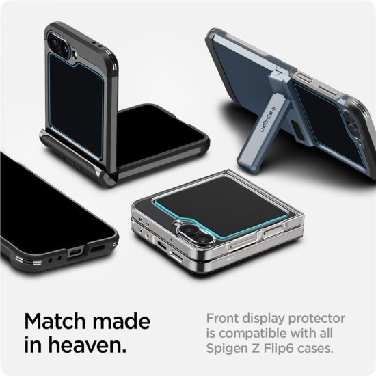Set 2 folii de protectie Spigen Glass tR AlignMaster pentru Samsung Galaxy Z Flip6/7 FE, transparent (Z Flip 7 FE, AGL07972) by www.silkase.ro