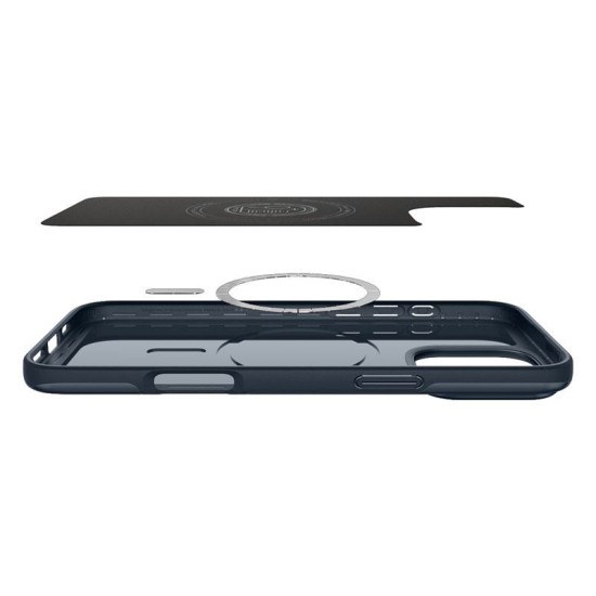 Husa slim Spigen Thin Fit MagSafe compatibila cu iPhone 16 Pro Max Metal Slate (iPhone 16 Pro Max, ACS07980) by www.silkase.ro
