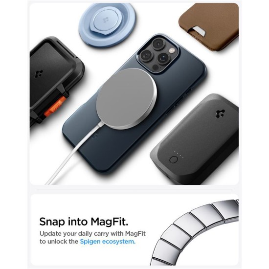 Husa slim Spigen Thin Fit MagSafe compatibila cu iPhone 16 Pro Max Metal Slate (iPhone 16 Pro Max, ACS07980) by www.silkase.ro