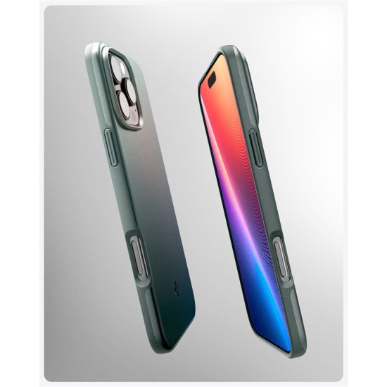 Husa slim Spigen Thin Fit MagSafe compatibila cu iPhone 16 Pro Max Green (iPhone 16 Pro Max, ACS07981) by www.silkase.ro