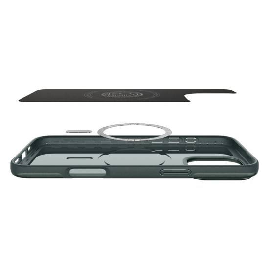 Husa slim Spigen Thin Fit MagSafe compatibila cu iPhone 16 Pro Max Green (iPhone 16 Pro Max, ACS07981) by www.silkase.ro