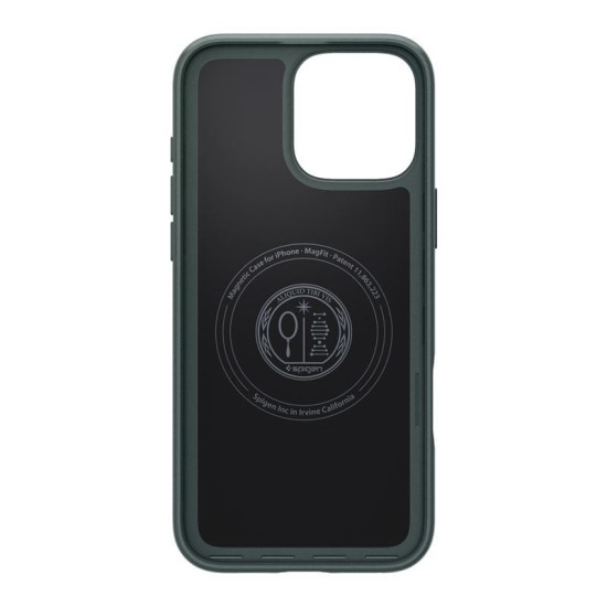 Husa slim Spigen Thin Fit MagSafe compatibila cu iPhone 16 Pro Max Green (iPhone 16 Pro Max, ACS07981) by www.silkase.ro