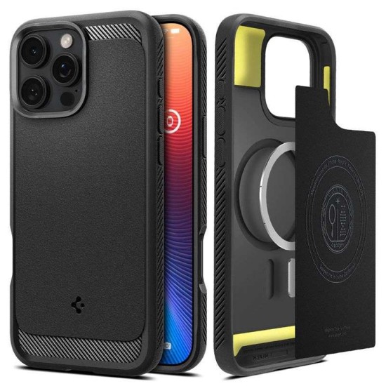 Husa Spigen Rugged Armor MagSafe compatibila cu iPhone 16 Pro Max Matte Black (Spigen, iPhone 16 Pro Max) by www.silkase.ro Husa Spigen Rugged Armor MagSafe compatibila cu iPhone 16 Pro Max Matte Black (iPhone 16 Pro Max, ACS07986) by www.silkase.ro