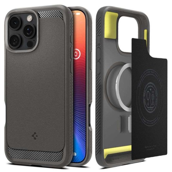 Husa Spigen Rugged Armor MagSafe compatibila cu iPhone 16 Pro Max Grey (Spigen, iPhone 16 Pro Max) by www.silkase.ro Husa Spigen Rugged Armor MagSafe compatibila cu iPhone 16 Pro Max Grey (iPhone 16 Pro Max, ACS07987) by www.silkase.ro