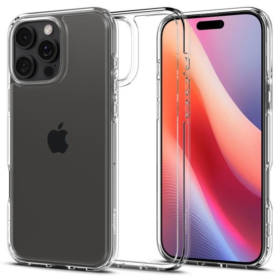 Husa Spigen Ultra Hybrid compatibila cu iPhone 16 Pro Max Crystal Clear (iPhone 16 Pro Max, ACS07992) by www.silkase.ro