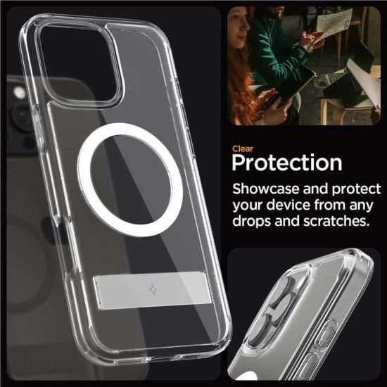 Husa Spigen Ultra Hybrid S MagSafe compatibila cu iPhone 16 Pro Max Crystal Clear (Spigen, iPhone 16 Pro Max) by www.silkase.ro Husa Spigen Ultra Hybrid S MagSafe compatibila cu iPhone 16 Pro Max Crystal Clear (iPhone 16 Pro Max, ACS08009) by www.silkase.ro