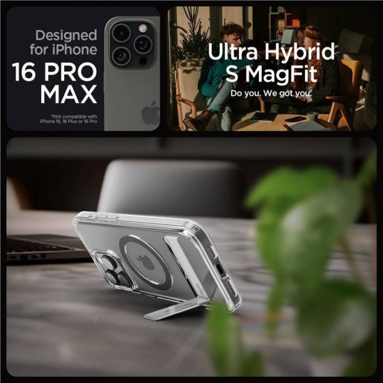 Husa Spigen Ultra Hybrid S MagSafe compatibila cu iPhone 16 Pro Max Graphite (Spigen, iPhone 16 Pro Max) by www.silkase.ro Husa Spigen Ultra Hybrid S MagSafe compatibila cu iPhone 16 Pro Max Graphite (iPhone 16 Pro Max, ACS08010) by www.silkase.ro