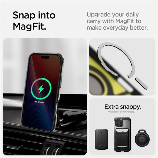 Husa Spigen Tough Armor MagSafe compatibila cu iPhone 16 Pro Max Gunmetal (iPhone 16 Pro Max, ACS08012) by www.silkase.ro