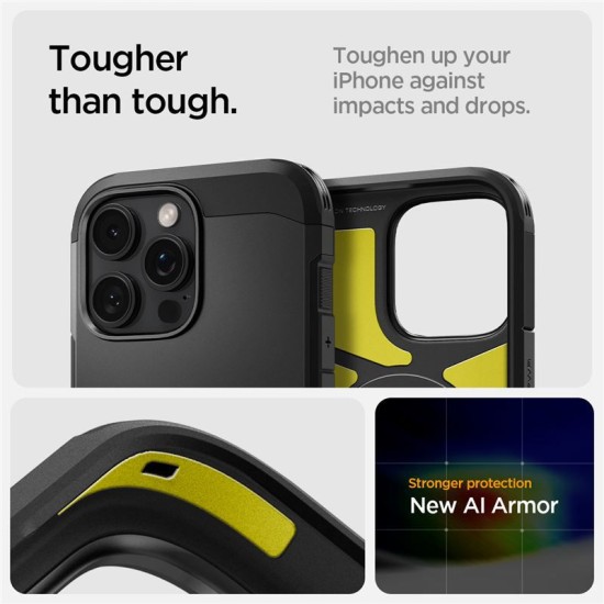 Husa Spigen Tough Armor MagSafe compatibila cu iPhone 16 Pro Max Black (Spigen, iPhone 16 Pro Max) by www.silkase.ro Husa Spigen Tough Armor MagSafe compatibila cu iPhone 16 Pro Max Black (iPhone 16 Pro Max, ACS08013) by www.silkase.ro