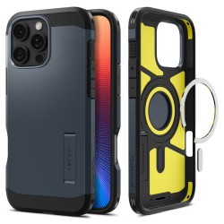 Husa Spigen Tough Armor MagSafe compatibila cu iPhone 16 Pro Max Metal Slate