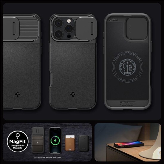 Husa Spigen Optik Armor MagSafe compatibila cu iPhone 16 Pro Max Black (Spigen, iPhone 16 Pro Max) by www.silkase.ro Husa Spigen Optik Armor MagSafe compatibila cu iPhone 16 Pro Max Black (iPhone 16 Pro Max, ACS08015) by www.silkase.ro