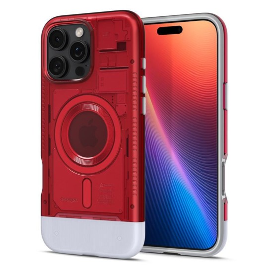 Husa Spigen Classic C1 Mag pentru iPhone 16 Pro Max, rosu (Spigen, iPhone 16 Pro Max) by www.silkase.ro Husa Spigen Classic C1 Mag pentru iPhone 16 Pro Max, rosu (iPhone 16 Pro Max, ACS08020) by www.silkase.ro