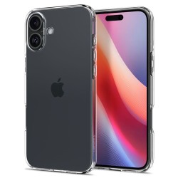 Husa Spigen Liquid Crystal compatibila cu iPhone 16 Plus Crystal Clear