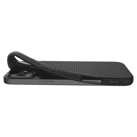 Husa Spigen Liquid Air compatibila cu iPhone 16 Plus Matte Black (iPhone 16 Plus, ACS08066) by www.silkase.ro