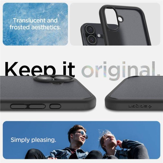 Husa Spigen Ultra Hybrid compatibila cu iPhone 16 Plus Frost Black (Spigen, iPhone 16 Plus) by www.silkase.ro Husa Spigen Ultra Hybrid compatibila cu iPhone 16 Plus Frost Black (iPhone 16 Plus, ACS08071) by www.silkase.ro