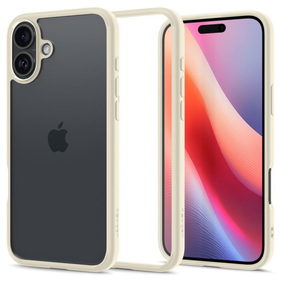 Husa Spate Spigen Ultra Hybrid pentru iPhone 16 Plus Bej (iPhone 16 Plus, ACS08073) by www.silkase.ro
