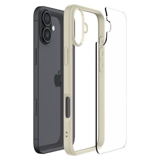 Husa Spate Spigen Ultra Hybrid pentru iPhone 16 Plus Bej (iPhone 16 Plus, ACS08073) by www.silkase.ro