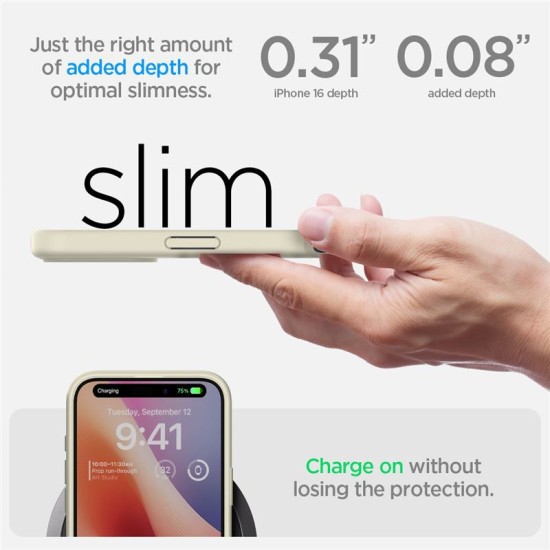 Husa Spate Spigen Ultra Hybrid pentru iPhone 16 Plus Bej (iPhone 16 Plus, ACS08073) by www.silkase.ro