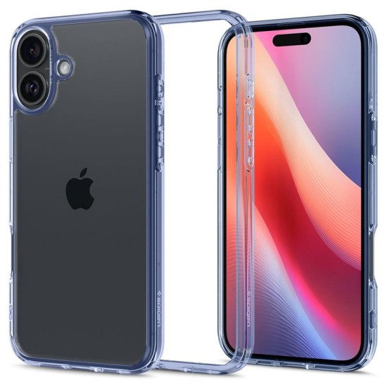 Husa Spigen Ultra Hybrid pentru iPhone 16 Plus, albastru transparent (iPhone 16 Plus, ACS08074) by www.silkase.ro