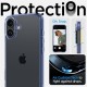 Husa Spigen Ultra Hybrid pentru iPhone 16 Plus, albastru transparent (iPhone 16 Plus, ACS08074) by www.silkase.ro