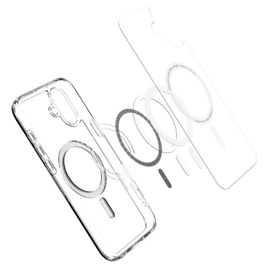 Husa Spigen Ultra Hybrid MagSafe compatibila cu iPhone 16 Plus White (iPhone 16 Plus, ACS08075) by www.silkase.ro