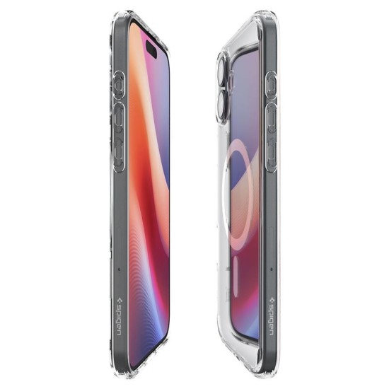 Husa Spigen Ultra Hybrid MagSafe compatibila cu iPhone 16 Plus White (iPhone 16 Plus, ACS08075) by www.silkase.ro