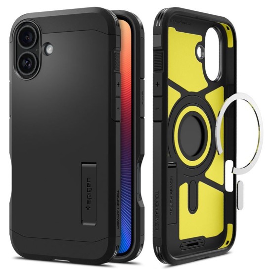 Husa Spigen Tough Armor MagSafe compatibila cu iPhone 16 Plus Black (Spigen, iPhone 16 Plus) by www.silkase.ro Husa Spigen Tough Armor MagSafe compatibila cu iPhone 16 Plus Black (iPhone 16 Plus, ACS08085) by www.silkase.ro