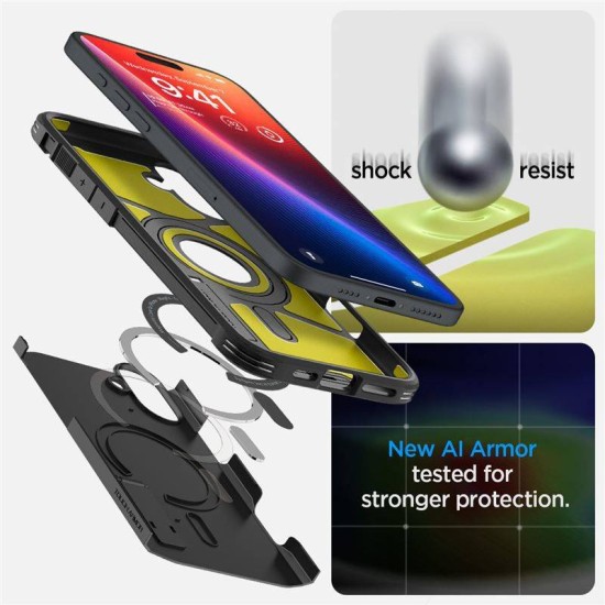 Husa Spigen Tough Armor MagSafe compatibila cu iPhone 16 Plus Black (Spigen, iPhone 16 Plus) by www.silkase.ro Husa Spigen Tough Armor MagSafe compatibila cu iPhone 16 Plus Black (iPhone 16 Plus, ACS08085) by www.silkase.ro