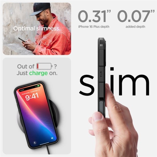 Husa Spigen Tough Armor MagSafe compatibila cu iPhone 16 Plus Black (Spigen, iPhone 16 Plus) by www.silkase.ro Husa Spigen Tough Armor MagSafe compatibila cu iPhone 16 Plus Black (iPhone 16 Plus, ACS08085) by www.silkase.ro