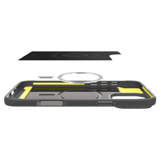 Husa Spigen Rugged Armor MagSafe compatibila cu iPhone 16 Pro Grey (iPhone 15 Pro, ACS08116) by www.silkase.ro