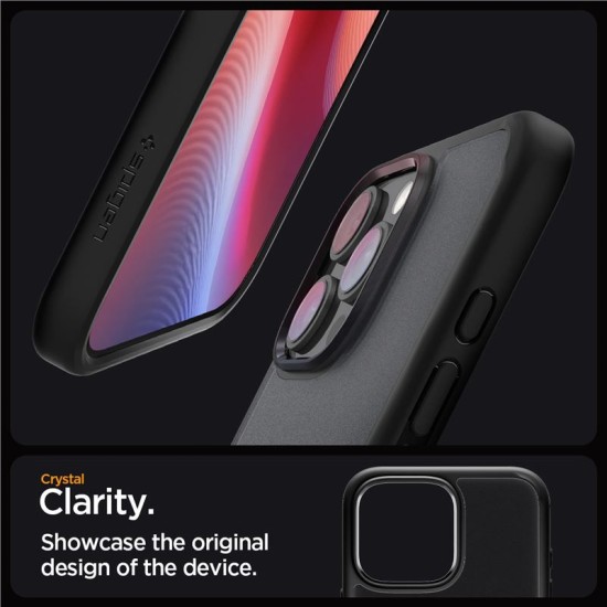 Husa Spigen Ultra Hybrid pentru iPhone 16 Pro, translucida-negru (Spigen, iPhone 15 Pro) by www.silkase.ro Husa Spigen Ultra Hybrid pentru iPhone 16 Pro, translucida-negru (iPhone 15 Pro, ACS08124) by www.silkase.ro
