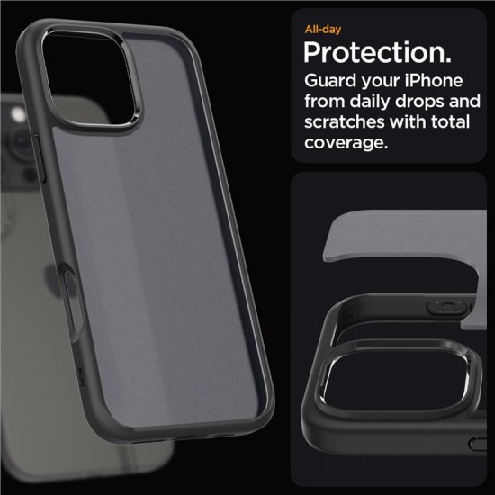 Husa Spigen Ultra Hybrid pentru iPhone 16 Pro, translucida-negru (Spigen, iPhone 15 Pro) by www.silkase.ro Husa Spigen Ultra Hybrid pentru iPhone 16 Pro, translucida-negru (iPhone 15 Pro, ACS08124) by www.silkase.ro