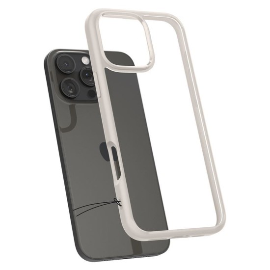 Husa Spigen Ultra Hybrid compatibila cu iPhone 16 Pro Natural Titanium (Spigen, iPhone 15 Pro) by www.silkase.ro Husa Spigen Ultra Hybrid compatibila cu iPhone 16 Pro Natural Titanium (iPhone 15 Pro, ACS08127) by www.silkase.ro