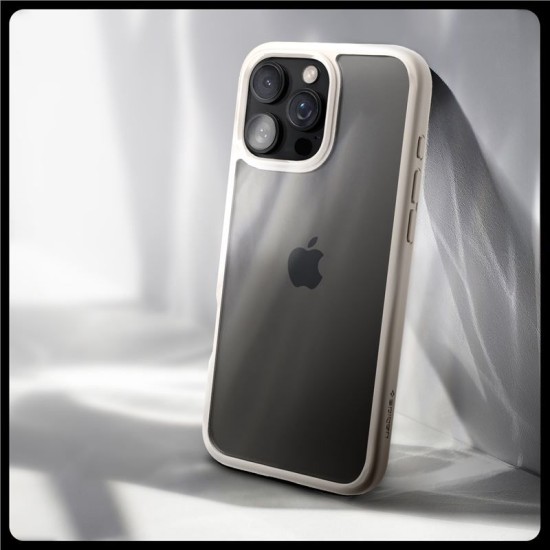 Husa Spigen Ultra Hybrid compatibila cu iPhone 16 Pro Natural Titanium (Spigen, iPhone 15 Pro) by www.silkase.ro Husa Spigen Ultra Hybrid compatibila cu iPhone 16 Pro Natural Titanium (iPhone 15 Pro, ACS08127) by www.silkase.ro