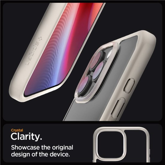 Husa Spigen Ultra Hybrid compatibila cu iPhone 16 Pro Natural Titanium (Spigen, iPhone 15 Pro) by www.silkase.ro Husa Spigen Ultra Hybrid compatibila cu iPhone 16 Pro Natural Titanium (iPhone 15 Pro, ACS08127) by www.silkase.ro
