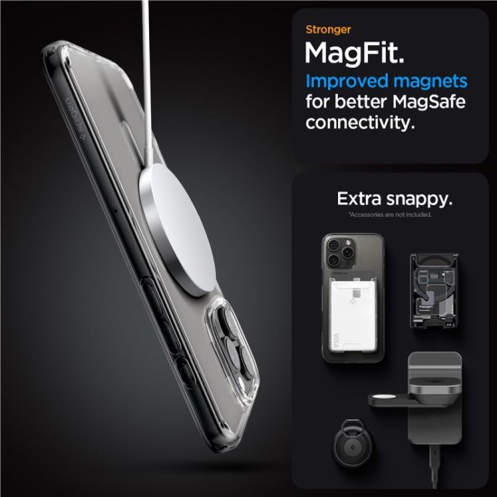 Husa Spigen Ultra Hybrid MagSafe compatibila cu iPhone 16 Pro Graphite (Spigen, iPhone 15 Pro) by www.silkase.ro Husa Spigen Ultra Hybrid MagSafe compatibila cu iPhone 16 Pro Graphite (iPhone 15 Pro, ACS08130) by www.silkase.ro