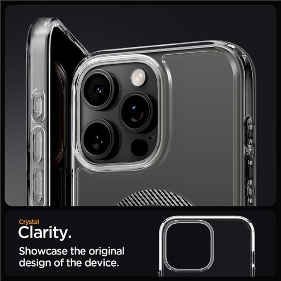 Husa Spigen Ultra Hybrid MagSafe, fibra de carbon, pentru iPhone 16 Pro, alb/transparent (Spigen, iPhone 16 Pro) by www.silkase.ro Husa Spigen Ultra Hybrid MagSafe, fibra de carbon, pentru iPhone 16 Pro, alb/transparent (iPhone 16 Pro, ACS08131) by www.silkase.ro