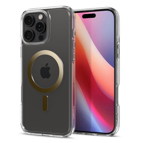Husa Spigen Ultra Hybrid MagSafe compatibila cu iPhone 16 Pro Gold (Spigen, iPhone 15 Pro) by www.silkase.ro Husa Spigen Ultra Hybrid MagSafe compatibila cu iPhone 16 Pro Gold (iPhone 15 Pro, ACS08132) by www.silkase.ro