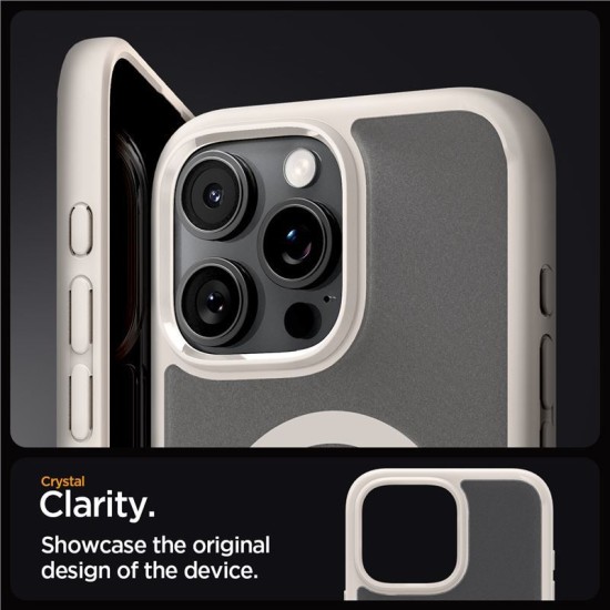 Husa Spigen Ultra Hybrid MagSafe compatibila cu iPhone 16 Pro Frost Natural Titanium (Spigen, iPhone 15 Pro) by www.silkase.ro Husa Spigen Ultra Hybrid MagSafe compatibila cu iPhone 16 Pro Frost Natural Titanium (iPhone 15 Pro, ACS08138) by www.silkase.ro