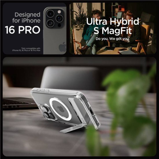 Husa Spigen Ultra Hybrid S MagSafe compatibila cu iPhone 16 Pro Crystal Clear (Spigen, iPhone 15 Pro) by www.silkase.ro Husa Spigen Ultra Hybrid S MagSafe compatibila cu iPhone 16 Pro Crystal Clear (iPhone 15 Pro, ACS08142) by www.silkase.ro