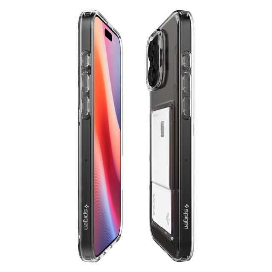 Husa Spigen Crystal Slot pentru iPhone 16 Pro, transparenta (iPhone 15 Pro, ACS08144) by www.silkase.ro