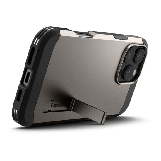 Husa Spigen Tough Armor MagSafe compatibila cu iPhone 16 Pro Gunmetal (iPhone 15 Pro, ACS08145) by www.silkase.ro