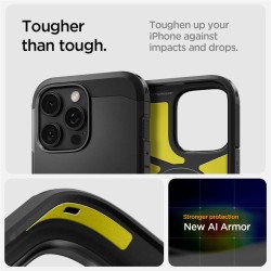 Husa Spigen Tough Armor MagSafe compatibila cu iPhone 16 Pro Black