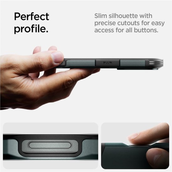 Husa Spigen Tough Armor MagSafe compatibila cu iPhone 16 Pro Green (Spigen, iPhone 15 Pro) by www.silkase.ro Husa Spigen Tough Armor MagSafe compatibila cu iPhone 16 Pro Green (iPhone 15 Pro, ACS08148) by www.silkase.ro