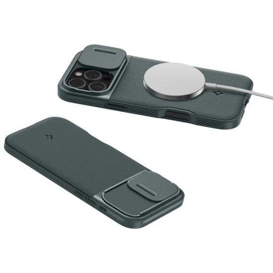 Husa Spigen Optik Armor MagSafe compatibila cu iPhone 16 Pro Green (Spigen, iPhone 15 Pro) by www.silkase.ro Husa Spigen Optik Armor MagSafe compatibila cu iPhone 16 Pro Green (iPhone 15 Pro, ACS08150) by www.silkase.ro