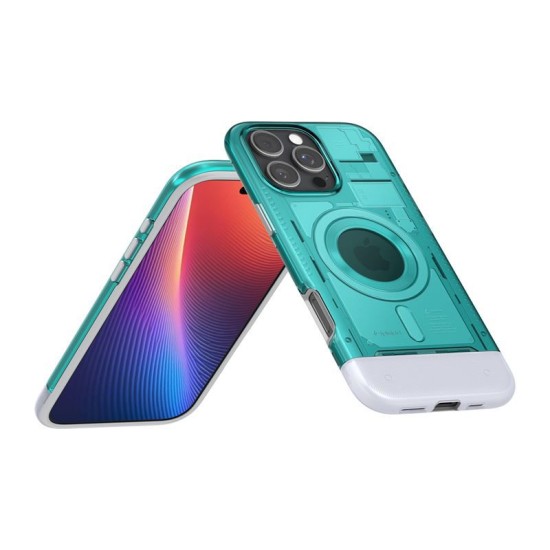 Husa Spigen Classic C1 Mag MagSafe pentru iPhone 16 Pro, turcoaz (iPhone 15 Pro, ACS08153) by www.silkase.ro