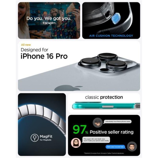 Husa Spigen Classic C1 Mag MagSafe pentru iPhone 16 Pro, turcoaz (iPhone 15 Pro, ACS08153) by www.silkase.ro