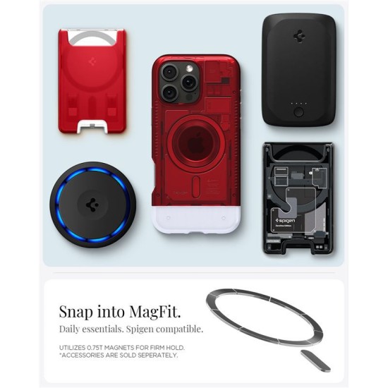 Husa Spigen Classic C1 Mag pentru iPhone 16 Pro, rosu (Spigen, iPhone 15 Pro) by www.silkase.ro Husa Spigen Classic C1 Mag pentru iPhone 16 Pro, rosu (iPhone 15 Pro, ACS08154) by www.silkase.ro