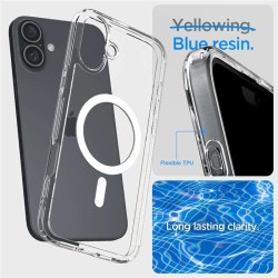 Husa Spigen Ultra Hybrid Mag do MagSafe pentru iPhone 16, transparenta-alb Husa Spigen Ultra Hybrid Mag do MagSafe pentru iPhone 16, transparenta-alb