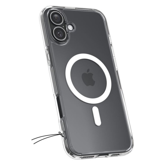 Husa Spigen Ultra Hybrid Mag do MagSafe pentru iPhone 16, transparenta-alb (iPhone 16, ACS08205) by www.silkase.ro